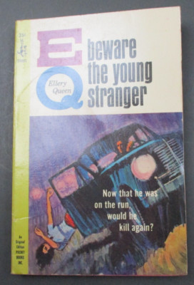 BEWARE THE YOUNG STRANGER by Ellery Queen Pocket Book 1st Printing 1965 PB