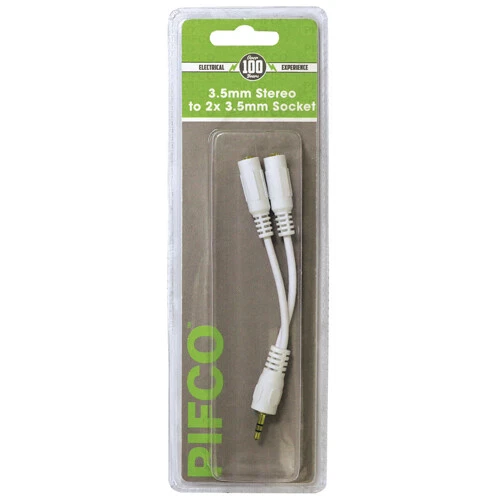 Amdohai 2 in 1 3.5MM Jack 1 Female to 2 Male Adapter Cable Stereo Headphone Audio Y Splitter Aux Cable Jack Audio for Speaker 25cm