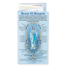 Rezar El Rosario Pamphlet Includes All 4 Mysteries - Spanish