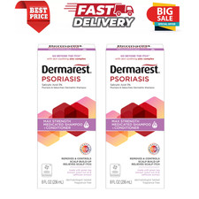  Pack of 2  Dermarest Psoriasis Medicated Shampoo Plus Conditioner, 8 FL OZ