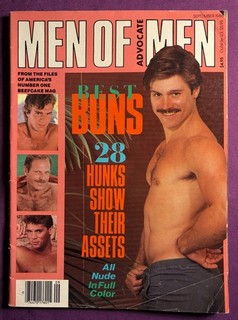 GAY: Vtg Sep 1986 Sexy Male Beefcake Mag MEN OF ADVOCATE MEN 2/4 Best Buns Issue