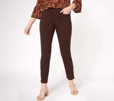 SusanGraver Weekend Premium Stretch Ava Slim Ankle Pants,Chocole Reg. 3X A605784