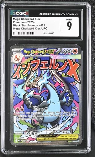 Mega Charizard X EX 023 Upc Black Star Promos Pokemon CGC 9 Mint