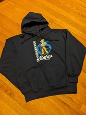 Official Dragonball Z Men's Goku Navy Blue Hooded Sweatshirt sz M