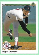 1990 Upper Deck Roger Clemens #323 Boston Red Sox👍