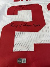 Tiki Barber 21 Ring Of Honor 2010 Signed Pro Style Jersey Beckett Witness