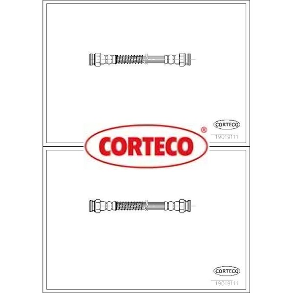 2X Bremsschlauch Corteco 19019111 2 BremsschläUche Rechts Links Hinten-image