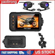Waterproof Recorder Front Rear Cam 3" HD 1080P Motorcycle Dash Cam DVR Camera
