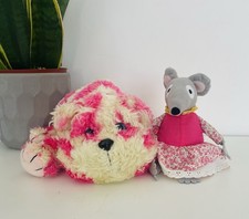 Vintage 1999 Bagpuss & 2001 Lizzie Mouse Soft Oliver Postgate & Peter Finch