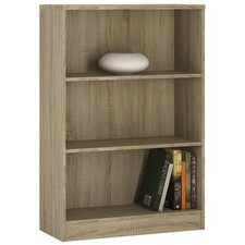 Image of 4 You Medium Wide Bookcase In Sonama Oak