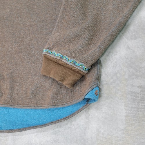 Robert Graham Sweatshirt XL Gray 1/4 Zip Pullover Embroidered contrast - Picture 4 of 12