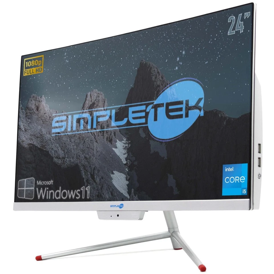 All in One i5 24" Full HD Win11 RAM 4GB SSD 120GB PC Desktop Curved - Image 4 of 4