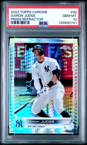 2022 Topps Chrome #99 Aaron Judge Prism Refractor PSA 10