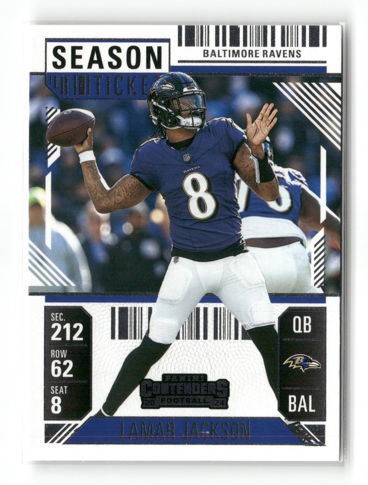 2024 Panini Contenders - Season Ticket Lamar Jackson #7 Retail