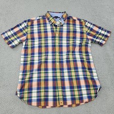 Tommy Hilfiger Shirt Mens XL Multicolor Plaid Pocket Button Down