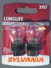 Sylvania 3157LL Long Life 2Pack Auto Light Bulbs 3157LL.BP2 Brand New Made InUSA