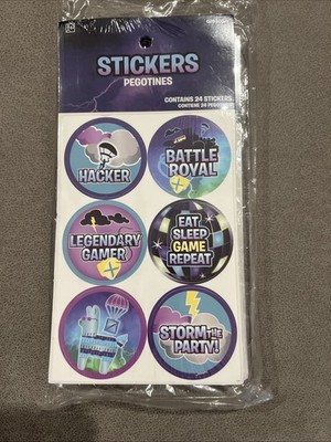 12 Pack Amscan Battle Royal Gamer Party Favor Stickers 288ct FACTORY SEALED -5