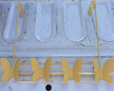 Yellow Metal Butterfly Outdoor Garden Fence O...