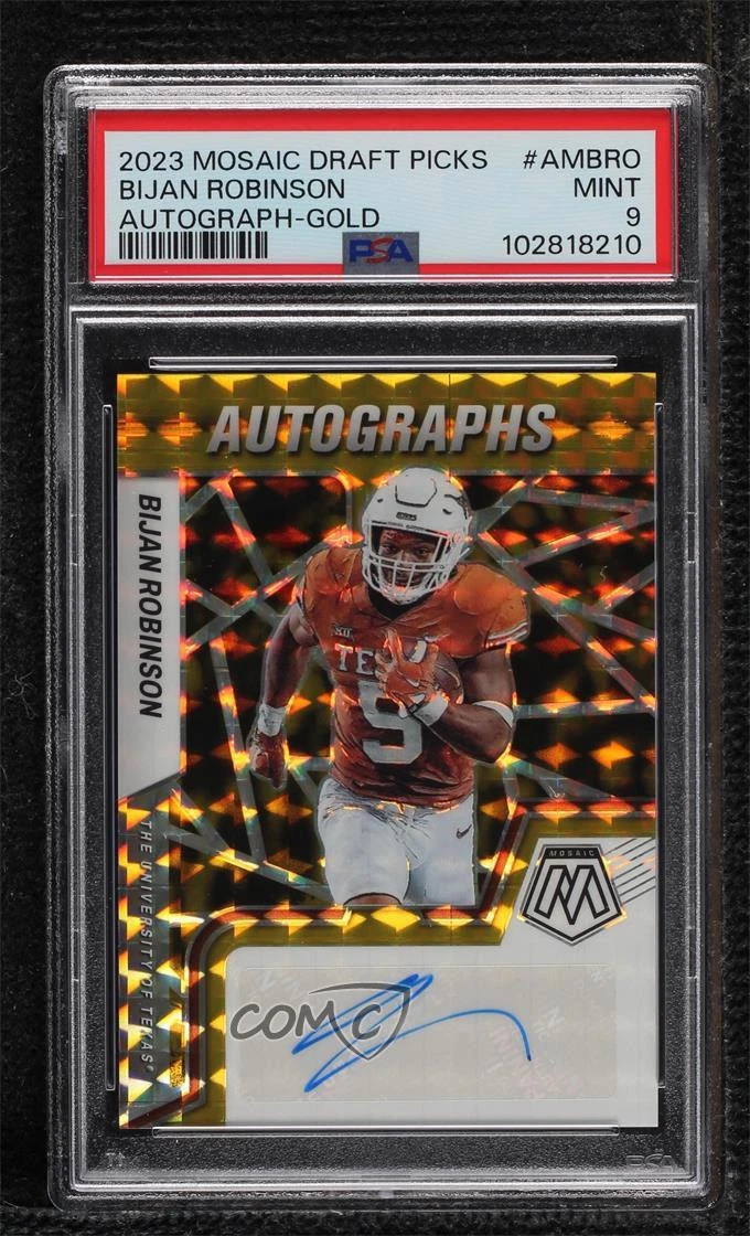 Bijan Robinson Panini Mosaic Draft Picks Autographs #AMBRO Gold