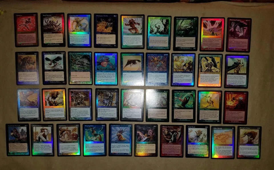 MTG Magic Lot of 37 Old School Vintage Original Retro Frame FOIL Cards (MP/LP) - Image 2 of 4