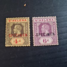 ST HELENA 1912 SG 83-84 DEFINITIVES SPECIMEN SET  MH