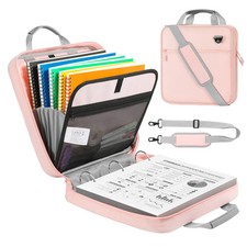 MoKo Zipper Binder, 2 inch 3 Ring 500 Sheet Capacity Multi-Pocket Binder, 86393
