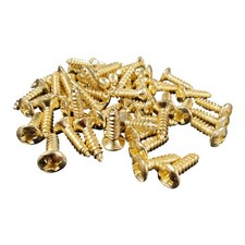 50 x Guitar Pickguard Screws Lightly Aged Gold Finish 12mm X 4