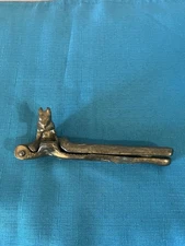 Vintage 6" Squirrel Brown Golden Brass Cast Iron Nut Cracker Patina Heavy