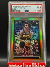 2021 Panini One and One Gold Jalen Johnson 2/10 RC PSA 9 Mint! #106