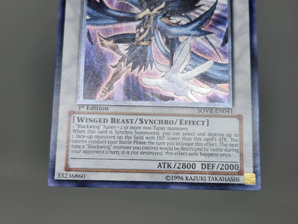 YuGiOh Blackwing Silverwind Ascendant SOVR-EN041 1st Edition Ultimate Rare NM - Image 2 of 4
