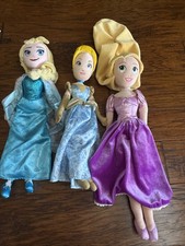 Disney Store Rapunzel Elsa Cinderella Plush Toy Doll 16 And 20 Inch Princess 3 
