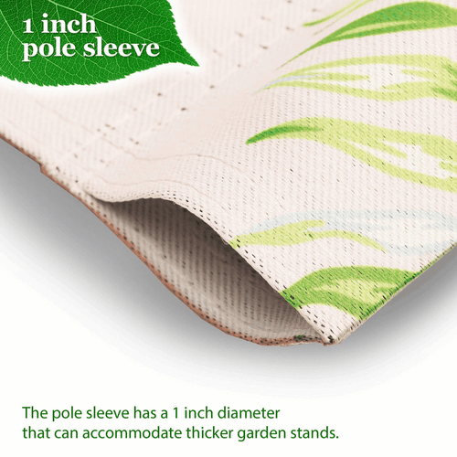 Combo Pack Garden Flag Stand Black 36x16 in Garden Flag 12x18 in Summer Welcome - Picture 2 of 9