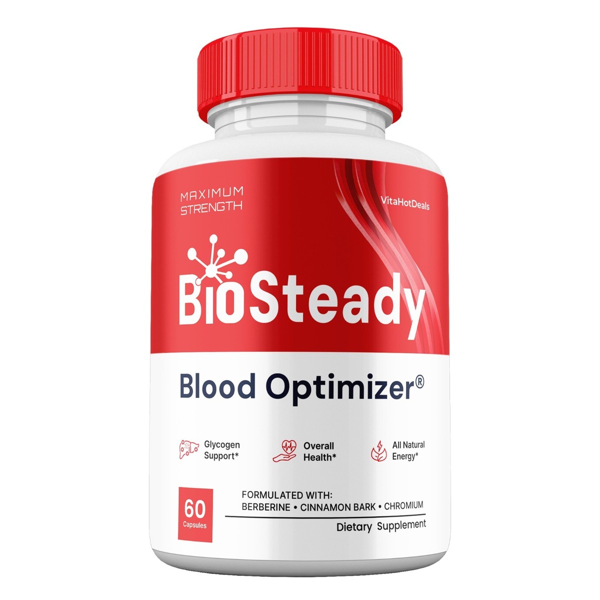 steady vita glutathione Bio Capsules, Max Strength Formula, BioSteady Supplement (1 pack) GHK-CU Peptyd miedzi, serum microchanneling serum Capsules:Unflavored Powder (30 Servings)