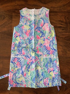 Lilly Pulitzer Girl 10 Mermaid Cove LITTLE CLASSIC SHIFT Original Dress ...