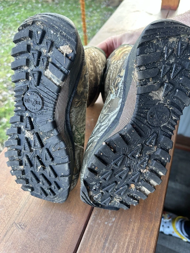 Rocky Kids Boys Realtree Edge Rubber Spike 400G WP Hunting Boots Size 5 - Image 4 of 4