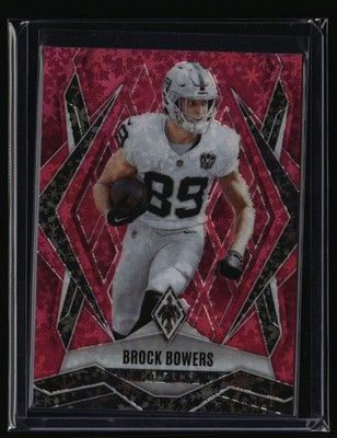 2025 Panini Phoenix #146 Brock Bowers Pink Winter Prizm #/299