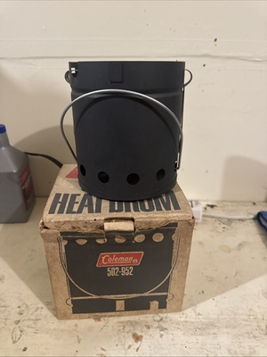 #ad Vintage Coleman Heat Drum #502 952 Original Box Rare Find Duck Blinds $65.00