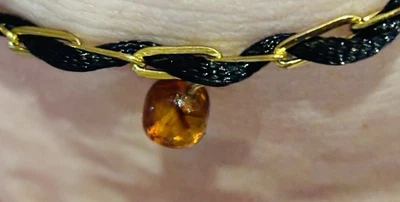Baltic amber and Dalmation Jasper Stainless Steel Bracelets With Natural stones - Image 1 of 4