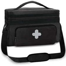 Medicine Storage Bag, Medical Bag Pill Bottle Organizer for Emergency, Medici...