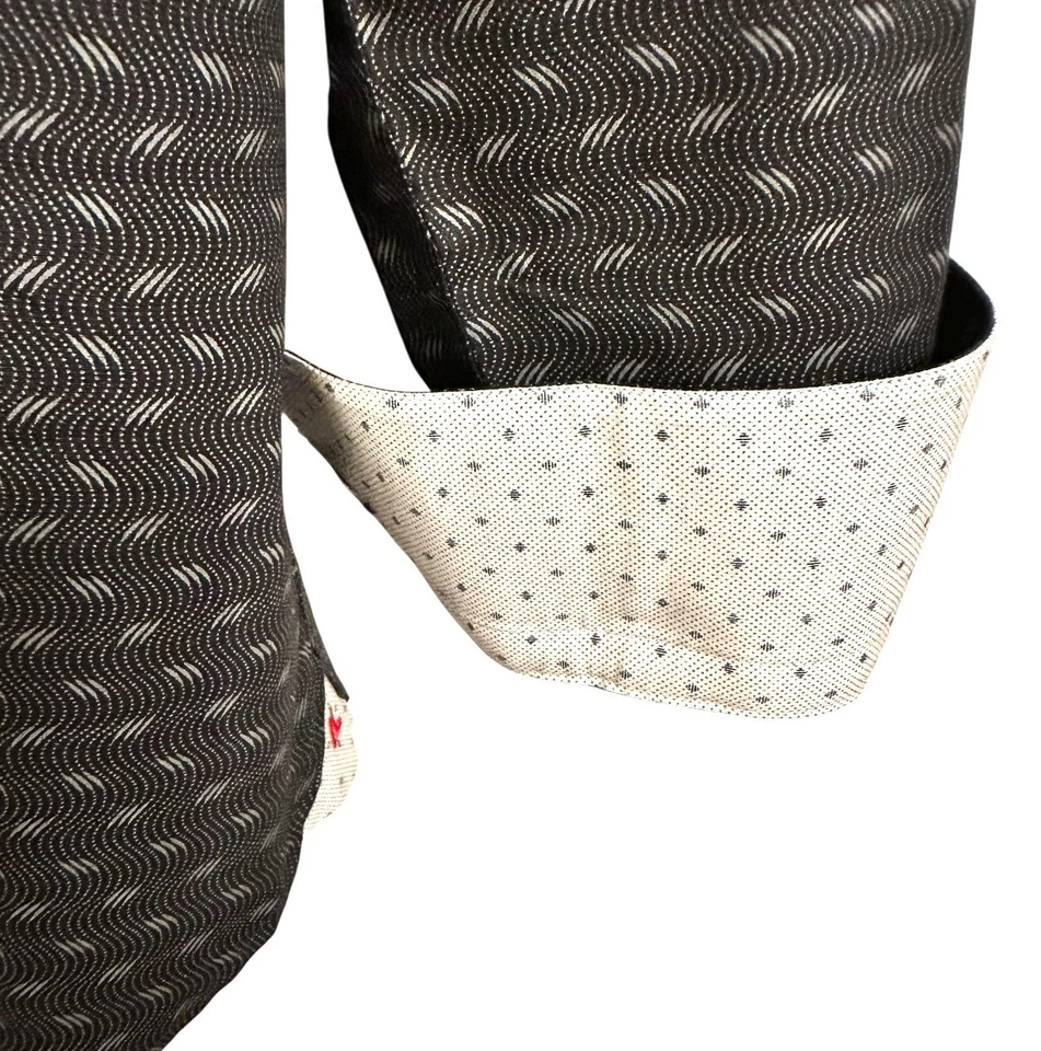 Рубашка мужская International Laundry черная с серым узором большая - Изображение 4 из 4