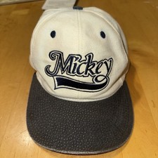 VINTAGE Disney Hat Cap Snap Back Gray White Mickey Mouse Goofy Hat Co