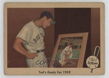 1959 Fleer Ted Williams Ted's Goals For 1959 Ted Williams #80 HOF 9u0
