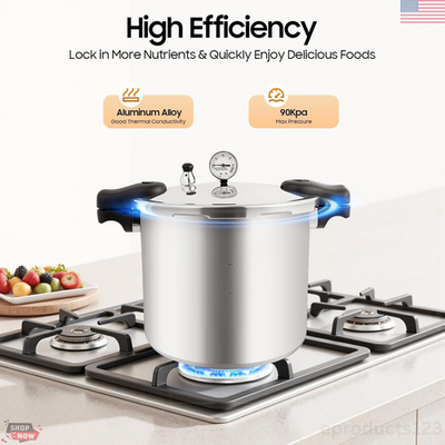 #ad Pressure Canner Cooker 23Qt Aluminum Induction Gas Compatible Safety Valve $174.99