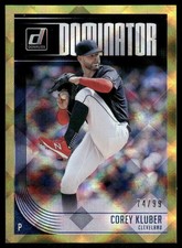 2018 Donruss #D6 Corey Kluber Dominators Gold #/99