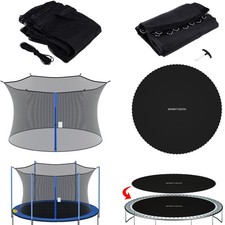 12 13 14 15ft Trampoline Safety Net Replacement Mat For 4 6 8 Poles Enclosure
