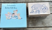 1940 s Johnson s Empty Babies Bathing Box Vintage Pink Empty Baby Shoe Box