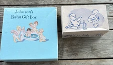 1940’s Johnson’s Empty Babies Bathing Box & Vintage Pink Empty Baby Shoe Box
