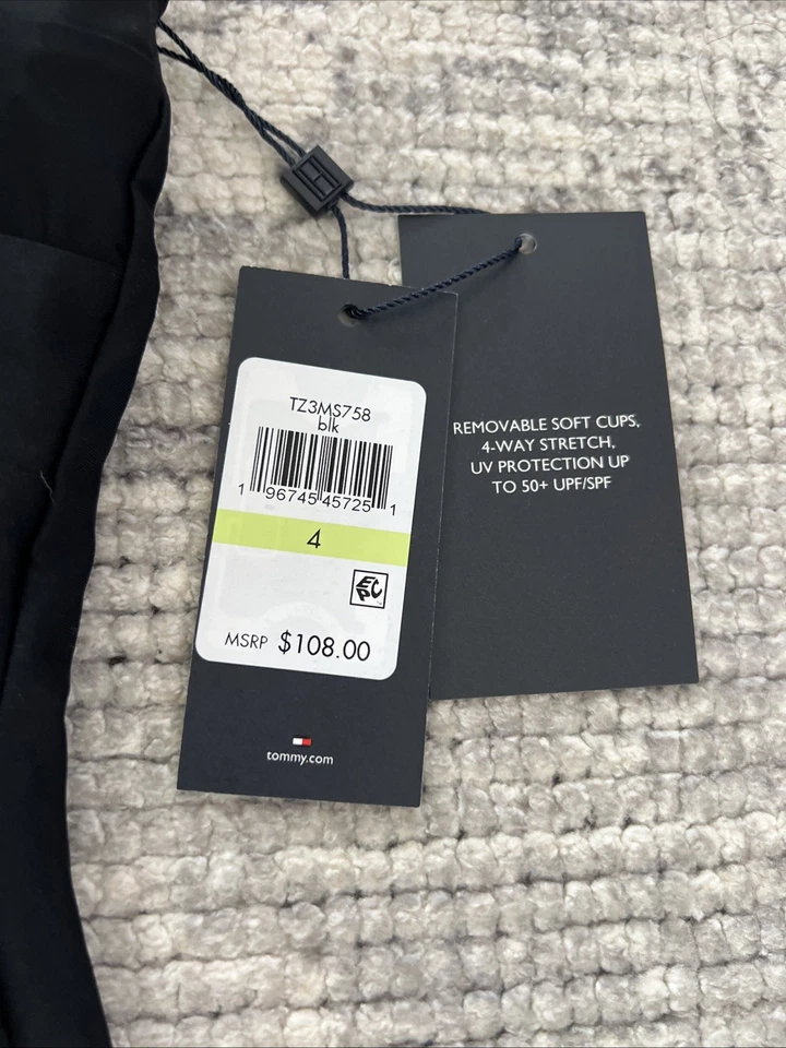 Tommy Hilfiger Mujer Talla 4 Negro Una Pieza Traje de Baño Cerradura Anillo Nuevo con Etiquetas $108 Foto 3 de 3