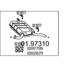MTS Endtopf Neu für Renault Laguna 2 + Grandtour 1.6 1.8 1.9dCi Auspuff 