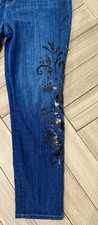 Chico's So Slimming Girlfriend Slim Leg Ankle US/8R; Chic.1R w beautiful BLING 